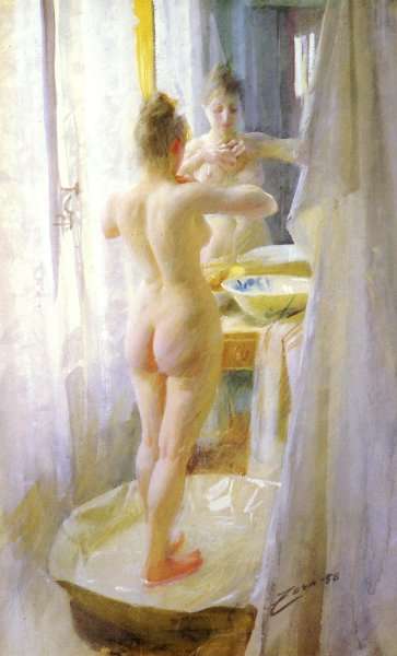 Le Tub (The tub) by Anders Zorn