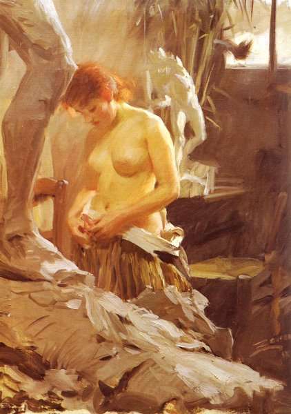 I Wikstroms Atelje by Anders Zorn