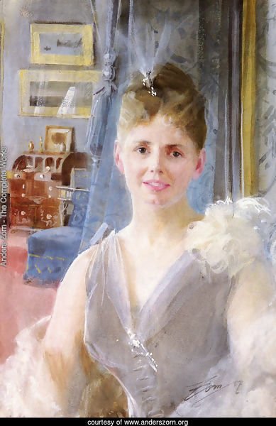 Portrait Of Edith Palgrave Edward In Her London Residence