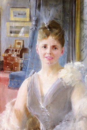 Anders Zorn - Portrait Of Edith Palgrave Edward In Her London Residence